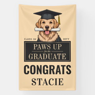 Banderoles Graduation personnalisée mignon Golden Retriever C