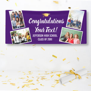 Banderoles Graduation Photo Collage Félicitations Senior N'im