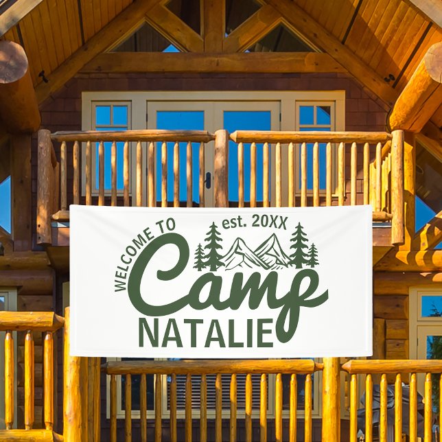 Banderoles Grand Camp Personnalisé Bachelorette Cool de fête  (Créateur téléchargé)