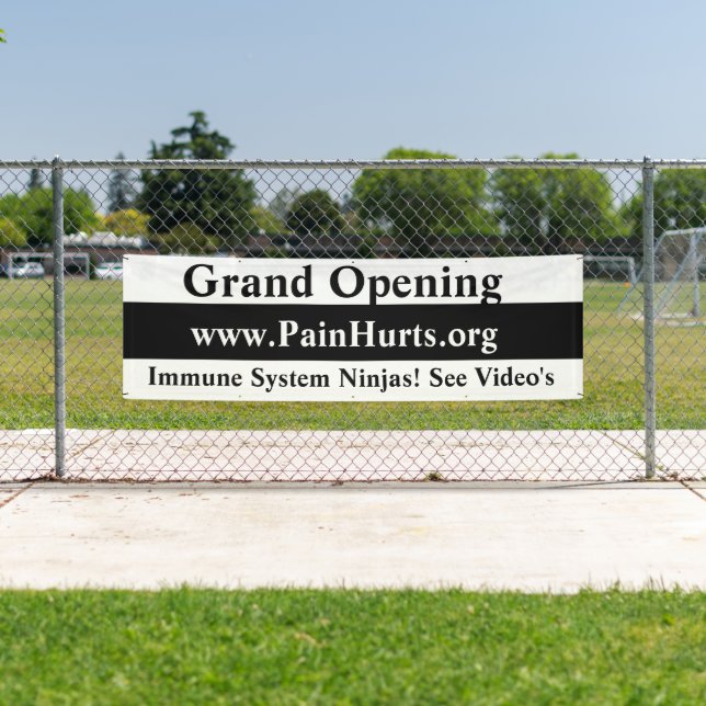 Banderoles Grand Ouverture noir et blanc (En situation)