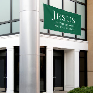 Banderoles Grand panneau personnalisé Jésus raison de Noël en