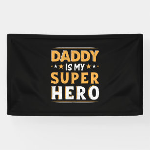 Banderoles Grand-père Cadeau   Papa Est Mon Super Héros