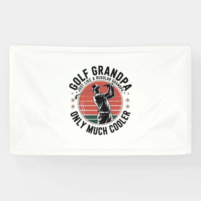 Banderoles Grand-père de golf comme un groupe régulier (2) (Horizontal)