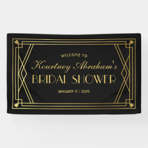 Banderoles grande Fête de la mariée d'art déco de Gatsby des