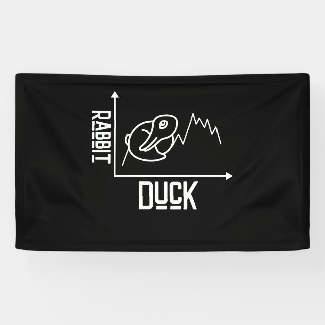 Banderoles Graphique mathématique de canard et de lapin (Horizontal)