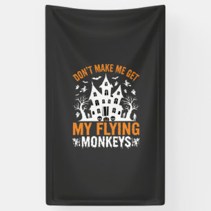 Banderoles Graphisme de maison hantée de singes volants Hallo