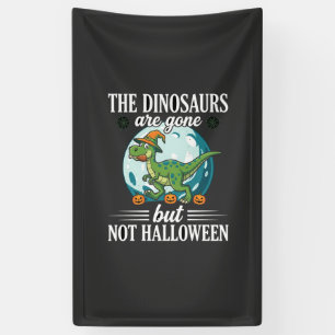 Banderoles Graphisme de sorcière d'Halloween de dinosaure drô