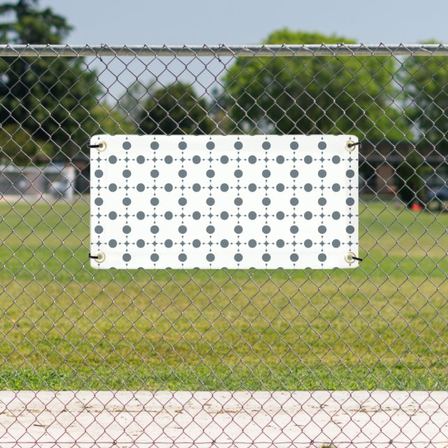 Banderoles Gray Polka Dots, Polka Dot Pattern, Dots (Insitu)