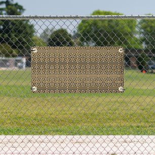 Banderoles Grec Meander Carré clé H Motif Brown