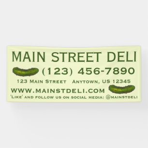 Banderoles Green Dill Pickle Deli Restaurant Delicatessen
