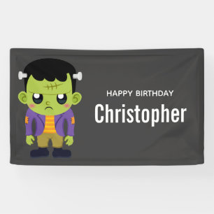 Banderoles Green Frankenstein Monster Halloween Anniversaire