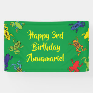 Banderoles Grenouille arborescente Anniversaire de enfant mû