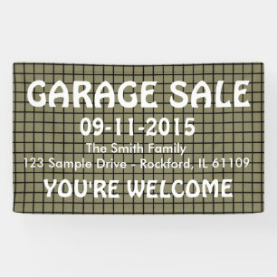 Banderoles Grille sans couture motif noir + votre backgr. & i