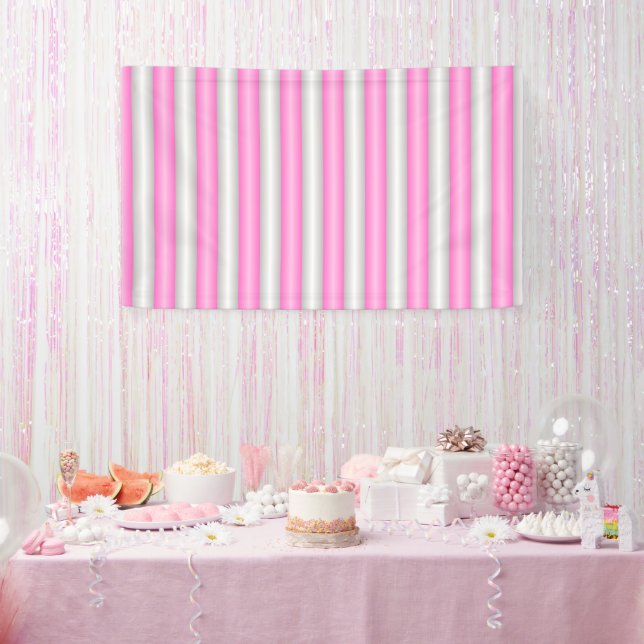 Banderoles Grilles roses néon modernes avec effet 3D (Fête)