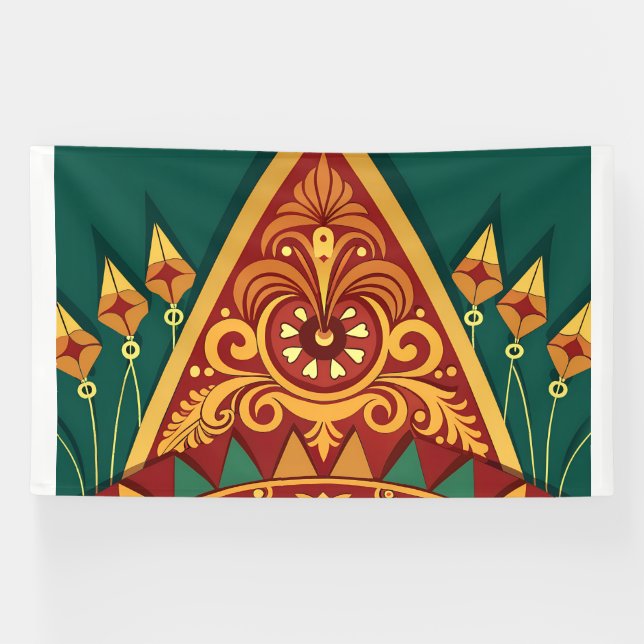 Banderoles gros plan des conceptions complexes sur un modèle  (Horizontal)