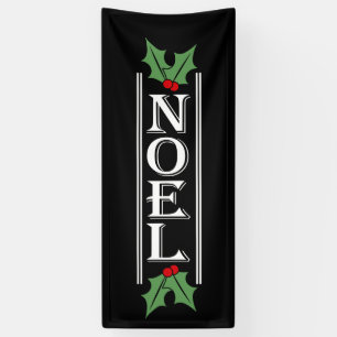 Banderoles Grosse typographie NOEL sur Noël noir