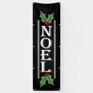 Banderoles Grosse typographie NOEL sur Noël noir