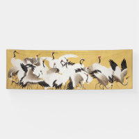Grupe de grues japonaises Vintage Oiseau Riche Cla