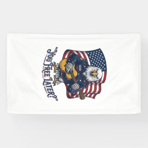 Banderoles Guitare Aigle Patriotique Vintage