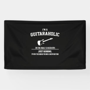 Banderoles Guitariste Je Suis Guitaraholiste Anniversaire