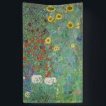 Banderoles Gustav Klimt - Jardin de campagne avec tournesols<br><div class="desc">Jardin de campagne avec des tournesols / Jardin de ferme avec des tournesols - Gustav Klimt en 1905-1906</div>