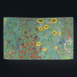 Banderoles Gustav Klimt - Jardin de campagne avec tournesols<br><div class="desc">Jardin de campagne avec des tournesols / Jardin de ferme avec des tournesols - Gustav Klimt en 1905-1906</div>