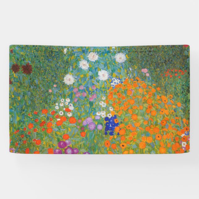 Banderoles Gustav Klimt - Jardin des fleurs (Horizontal)