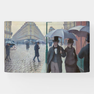 Banderoles Gustave Caillebotte - Rue de Paris ; Temps de plui