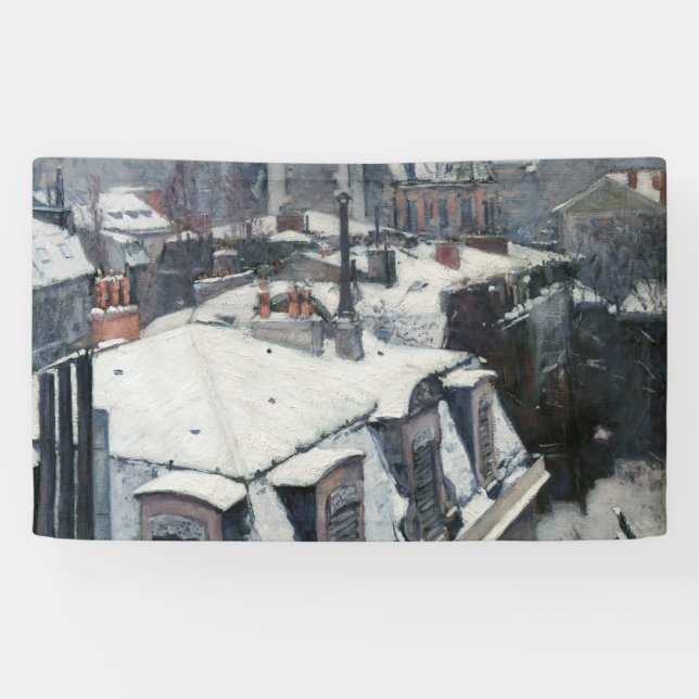 Banderoles Gustave Caillebotte - Toits dans la neige (Horizontal)