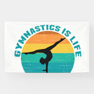 Banderoles Gymnastique est la vie belle Sunset Gymnaste