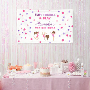 Banderoles Gymnastique Girl Stars Anniversaire