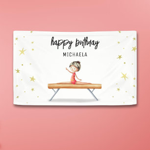 Banderoles Gymnastique Or Mignonne Solde Poutres Anniversaire