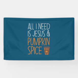Banderoles Halloween All I Need Is Jesus And Pumpkin Birthday