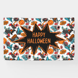Banderoles Halloween Bande Dessinée Rétro