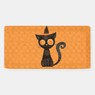 Banderoles Halloween/chat/citrouille/automne