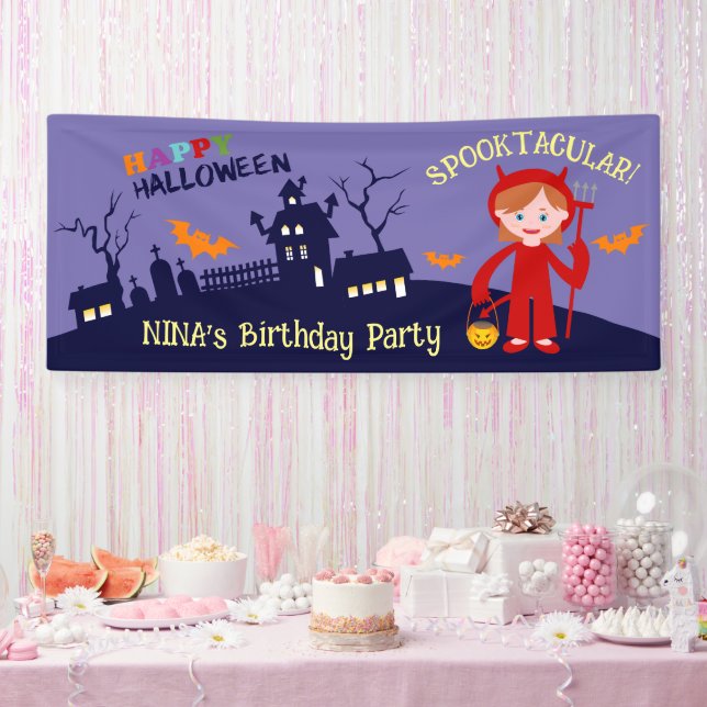 Banderoles Halloween Costume fille fête d'anniversaire (Fête)