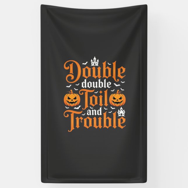 Banderoles Halloween Double Double Toil and Trouble_1 (Vertical)