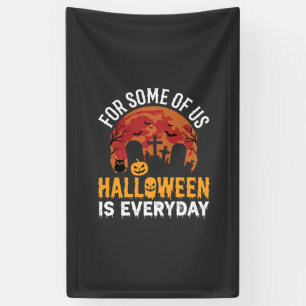 Banderoles Halloween est tous les jours Lune de cimetière eff