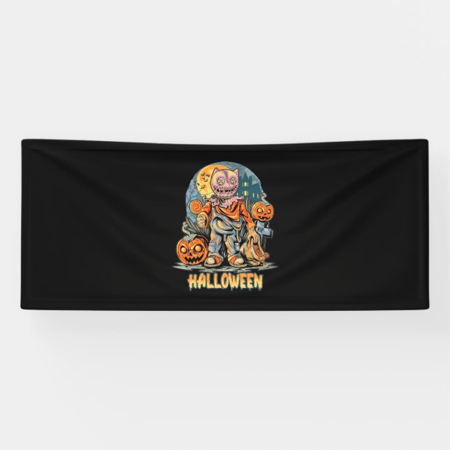 Banderoles Halloween Et Chat (Horizontal)