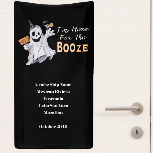 Banderoles Halloween Funny Booze croisière porte Cabine batea
