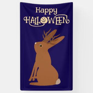 Banderoles Halloween Jackalope Trace ou traitement personnali