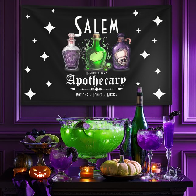 Banderoles Halloween Salem Potions appothécaires Toniques Eli (Créateur téléchargé)
