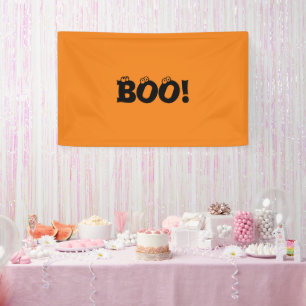 Banderoles Halloween Scary Boo! yeux noir orange