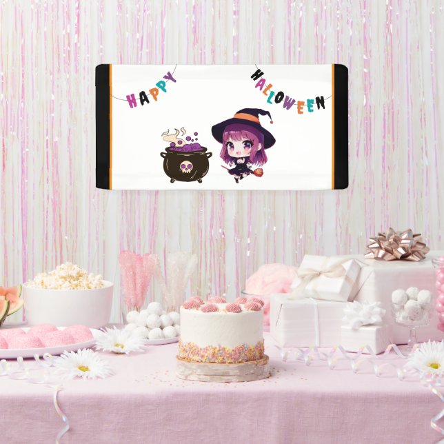 Banderoles Halloween/sorcière/automne/octobre (Fête)