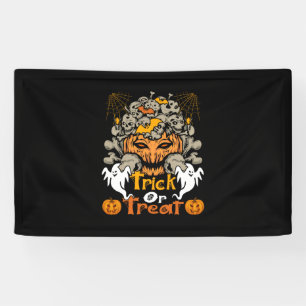 Banderoles Halloween Trick Ou Treat Anniversaire
