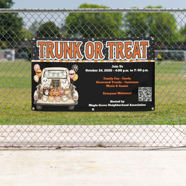 Banderoles Halloween Trunk or Treat (En situation)