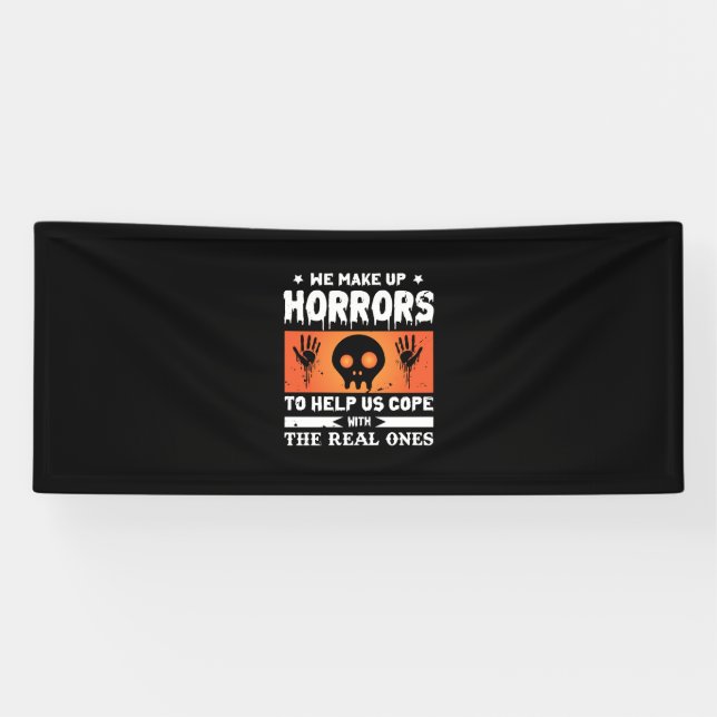 Banderoles Halloween We Make up Horrors (Horizontal)