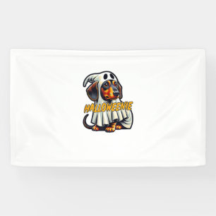Banderoles Halloweenie Drôle Halloween Dachshund Habillé Comm