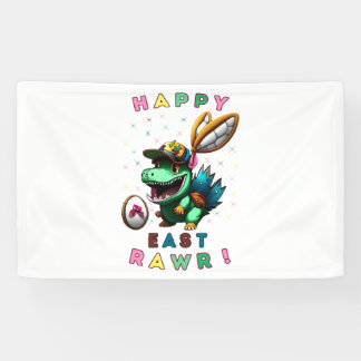 Banderoles Happy Eastrawr - Dinosur t-shirt design