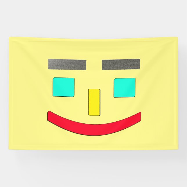 Banderoles "Happy Face" Joli Design. Commandez dès maintenant (Horizontal)